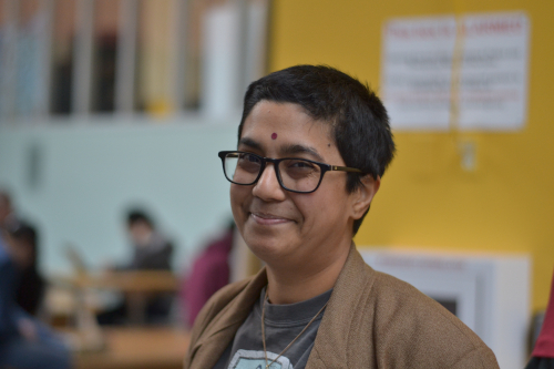 Photo of Sumana Harihareswara, taken by Jeff Fortin at LibrePlanet 2017